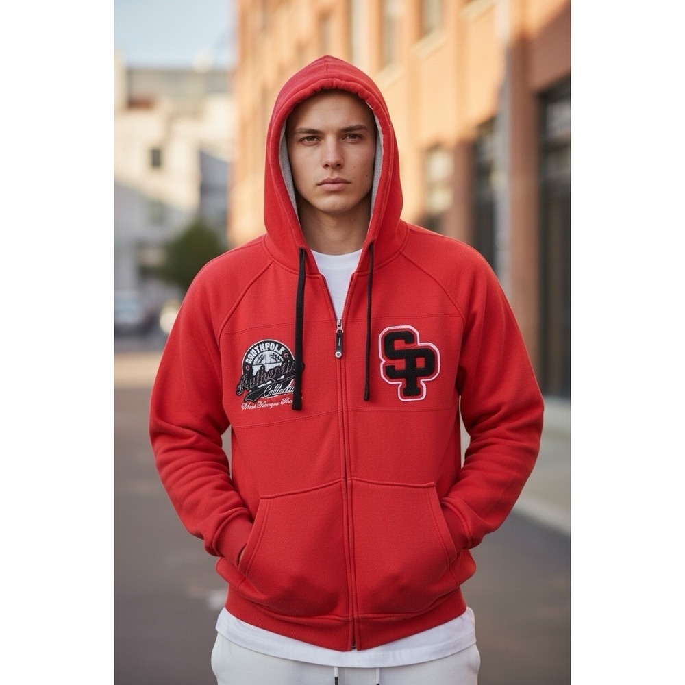 Y2K Southpole Zip-up Skater Hoodie‎ with Embroidery and Patches Size XL